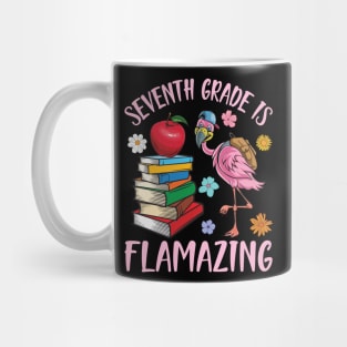 Flamingo Student Back To School Seventh Grade Is Flamazing Mug